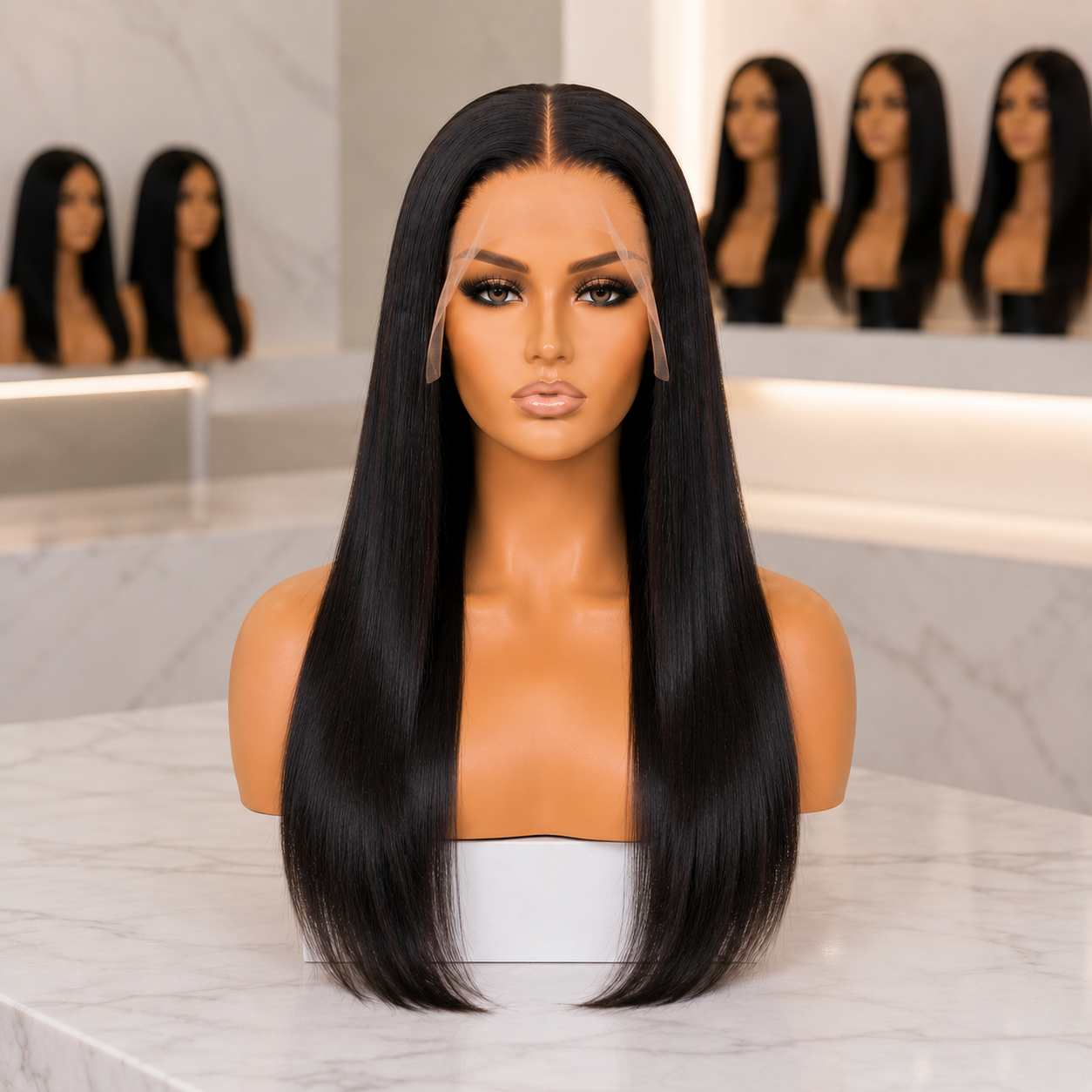 Double-Drawn 13x4 Straight Frontal Wig (Human Hair) - 20 Inch