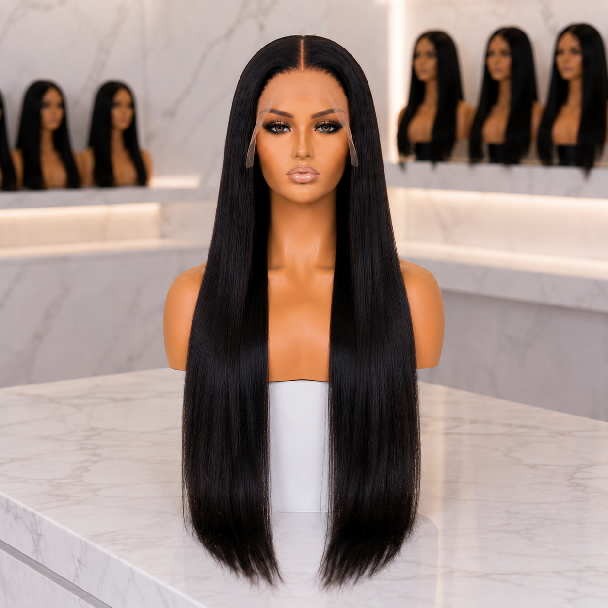 Double-Drawn 13x4 Straight Frontal Wig (Human Hair) - 24 Inch