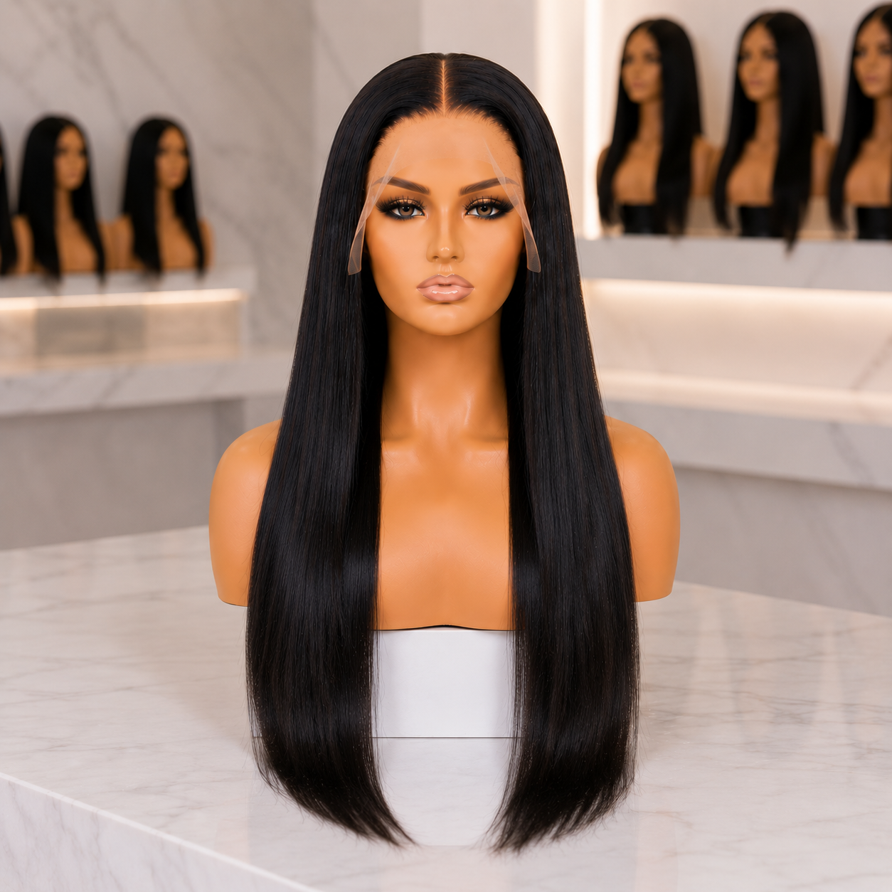 Double-Drawn 13x4 Straight Frontal Wig (Human Hair) - 22 Inch