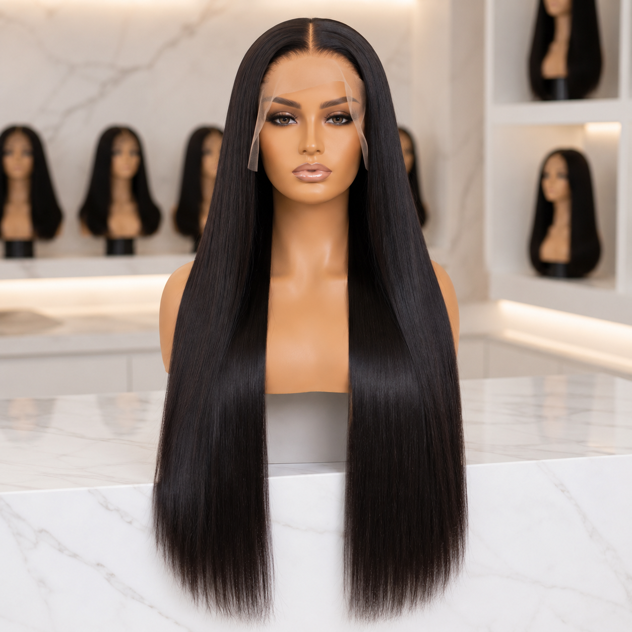 Double-Drawn 13x4 Straight Frontal Wig (Human Hair) - 28 Inch
